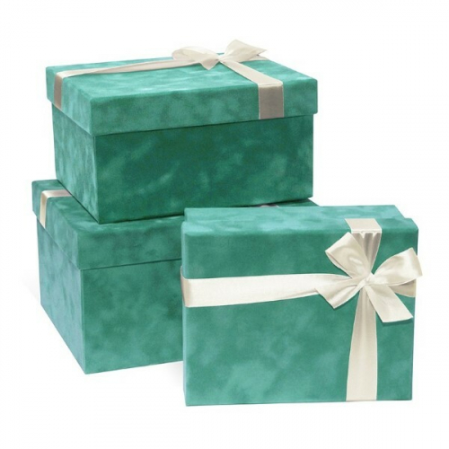 Набор подарочных коробок 3 в 1 прямоугольник 23*19*13 см Велюр 54195