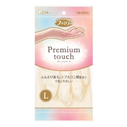 712090 ST Family Premium Touch Перчатки виниловые, пропитанные гиалуроновой кислотой, размер L, жемчужные, 1пара.