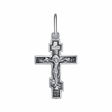 1-222-3 крест из серебра частично черненый штампованный