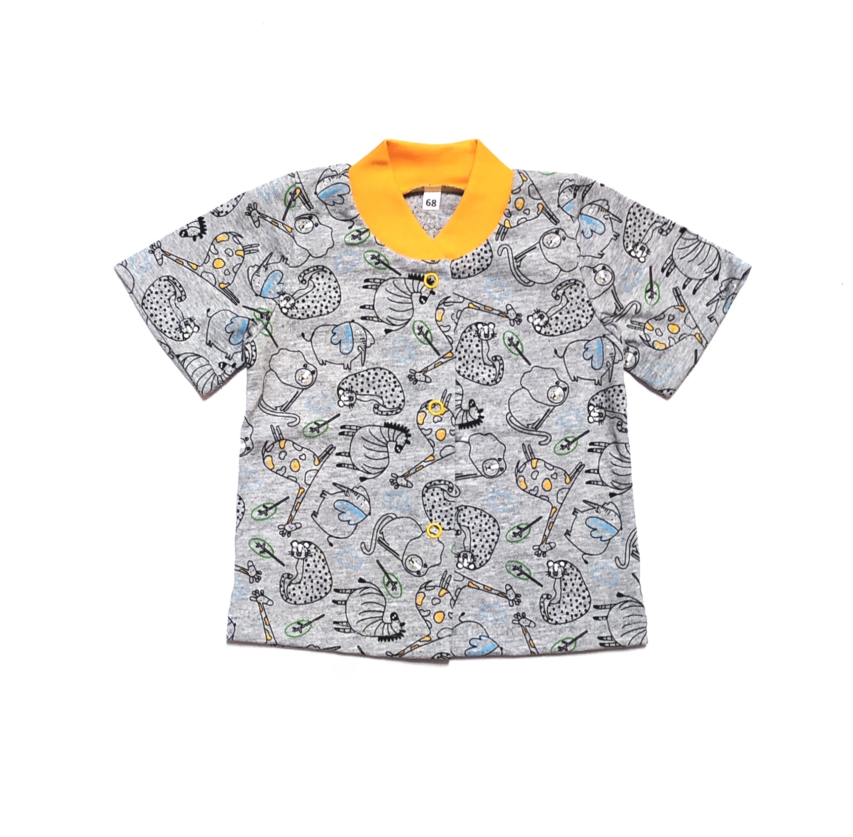 Кофточка кор.рукав Серый 145-11 Зоо
