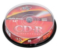 Диск CD-R 700Mb VS 10шт.Cake box 511541/166388