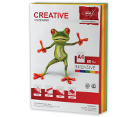 Бумага CREATIVE color (Креатив), А4, 80 г/м2, 250 л. (5 цв. х 50 л.), цветная интенсив(красн,желт, оранж,зел,син)