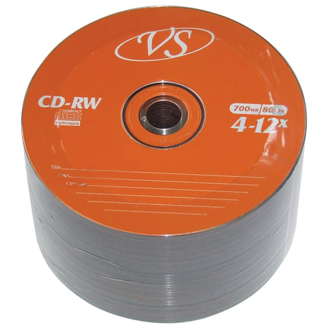 CD-RW VS 700Mb 4-12x 50 Bulk B5001 511538