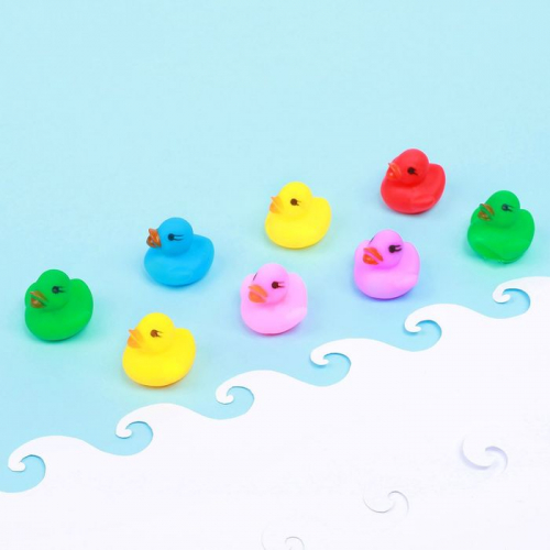 Набор резиновых игрушек для игры в ванной «Утята», 8 шт., цвета СЮРПРИЗ
