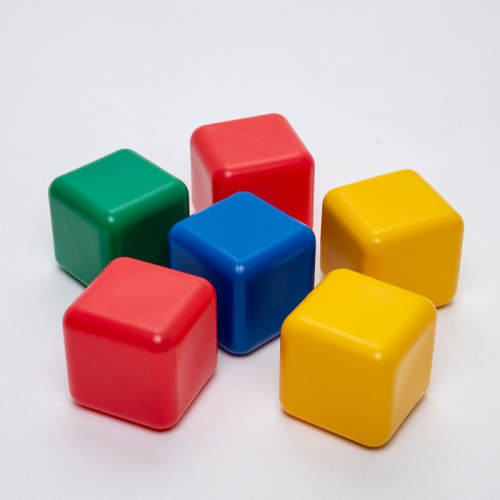 Набор цветных кубиков, 6 штук, 12 х 12 см