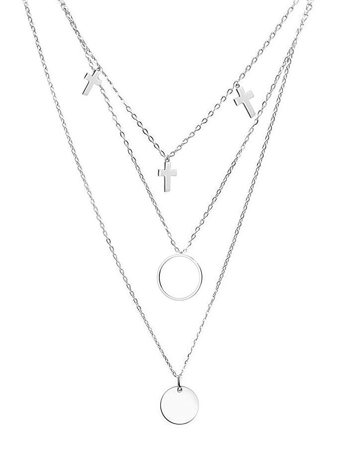 Колье из серебра без вставки, Ю-55097р