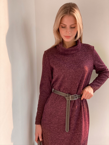 s2926 Платье-свитер в цвете burgundy