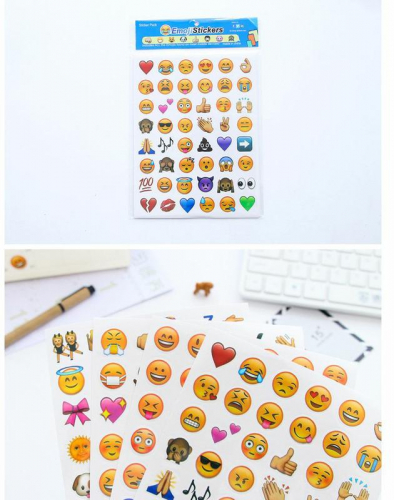 Наклейки Emoji 4 листа, 192 шт 9046277
