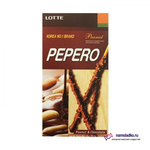 Палочки Pepero Peanut and Chocolate 36 гр