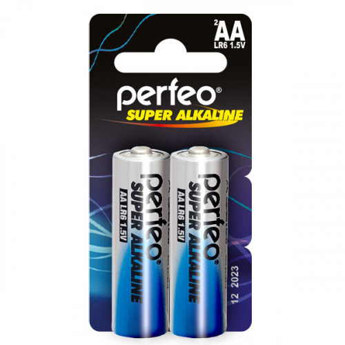 Батарейка Perfeo LR06 AA Super Alkaline 2BL mini (40/600/720)