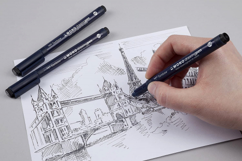 Набор ручек капиллярных MONO Drawing Pen, 3 штуки (ширина линии 01-03-05) черный в блистере