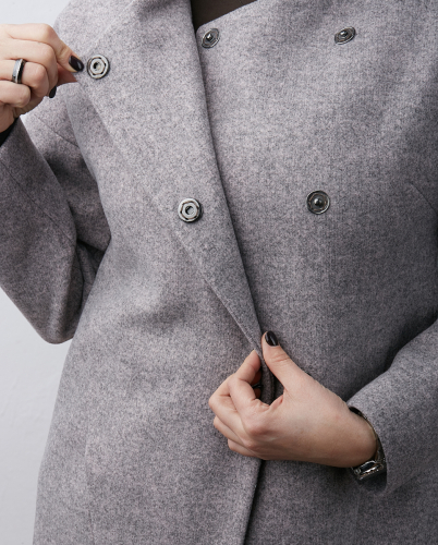 Лузана  демисезонное пальто ( серый ) Серый