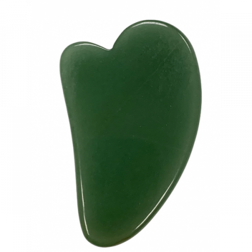 Скребок для массажа Гуаша из зеленого авантюрина в форме мини-сердца, 70 x 45 x 5 мм арт. 1098