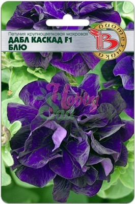 Цветы Петуния Дабл Каскад F1 Блю махровая (10 шт) Биотехника
