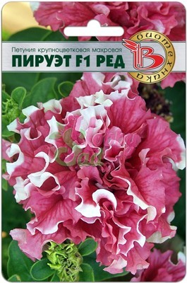 Цветы Петуния Пируэт F1 Ред махровая (10 шт) Биотехника