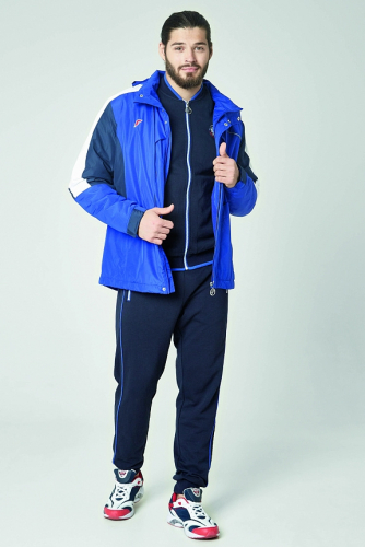 Куртка на флисовой подкладке мужская (голубой/синий) m09110p-an192