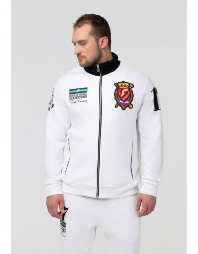 Куртка тренировочная унисекс (белый/черный) u04102fs-wb191