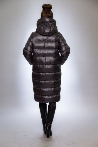 Женская куртка зимняя F 1376 графит