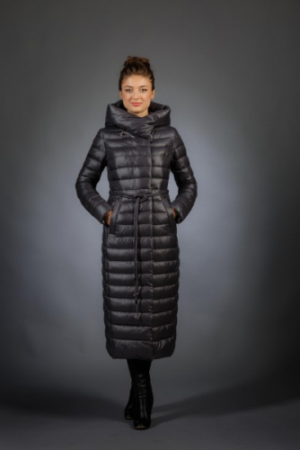 Женская куртка зимняя F9507 цвет графит