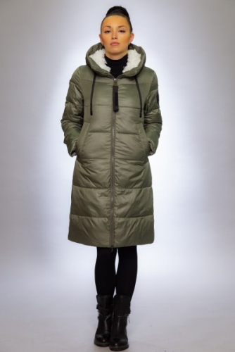Женская куртка зимняя 19-251 фисташка
