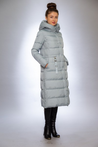 Женская куртка зимняя 677 ментол снуд в комплекте