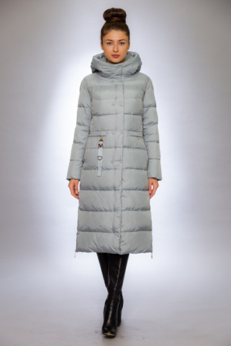 Женская куртка зимняя 677 ментол снуд в комплекте