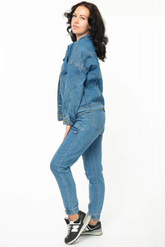 Куртка джинсовая синяя (ряд S-3XL) арт. Y816-1