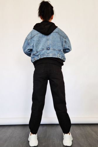 Куртка джинсовая голубая (ряд S-L) арт. Y006-2 4