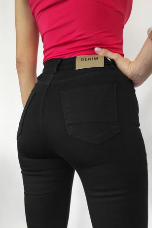 Зауженные черные джинсы (ряд 25-30) арт. K1450-7