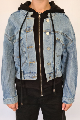 Куртка джинсовая голубая (ряд S-L) арт. Y006-2 4