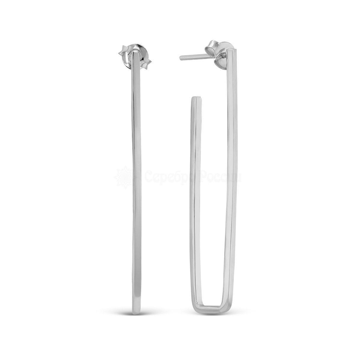 Серьги из серебра родированные 925 пробы 16894RHр