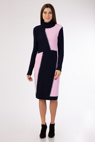 Платье #93493Т.Синий/Розовый