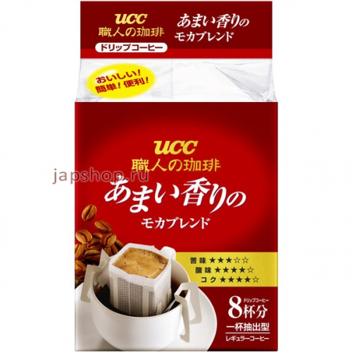 UCC Mocha Blend Кофе молотый в дрип-пакетах, 8х7 гр (4901201031243)