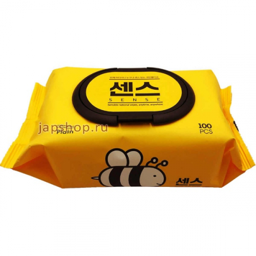 Secretday Sense Влажные салфетки с экстрактом алоэ вера и мёда, 205х150 мм, 100 шт (8809436963987)