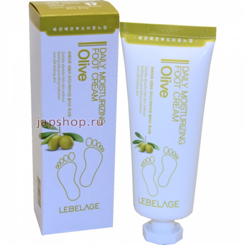 Lebelage Daily Moisturizing Olive Foot Cream Увлажняющий крем для ног с оливой для всех типов кожи, 100 мл (8809317113012)