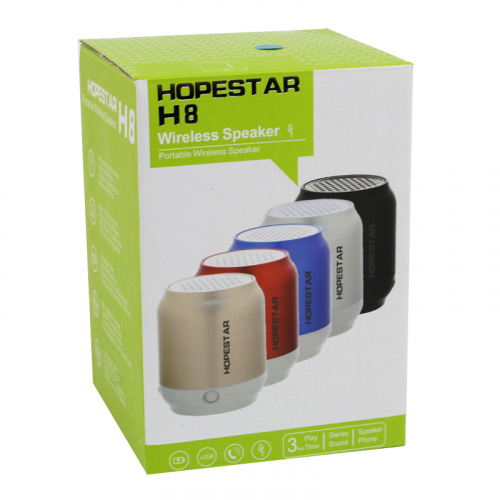 Колонка Hopestar H8 (Bluetooth/5W/USB/microSD/AUX/FM) серебристая