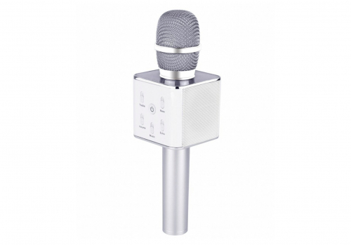 Колонка-микрофон Q-7 (BluetoothUSB функция караоке) серебристый