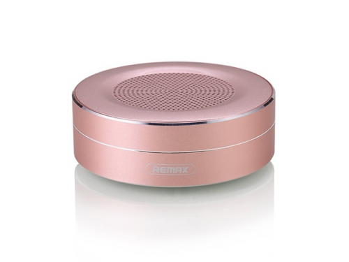 Колонка Remax RM-M13 (microSD, Bluetooth, металл.корпус), розовый