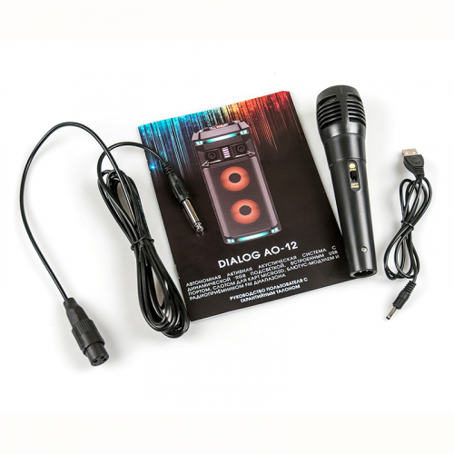 Колонка Dialog Oscar AO-12, 30W RMS, Karaoke, Bluetooth, FM+USB+SD, LED подсветка