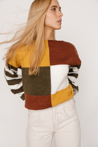 Джемпер color block