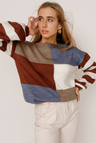 Джемпер color block