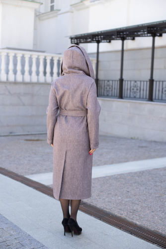 Пальто женское демисезонное 22950  (браун)