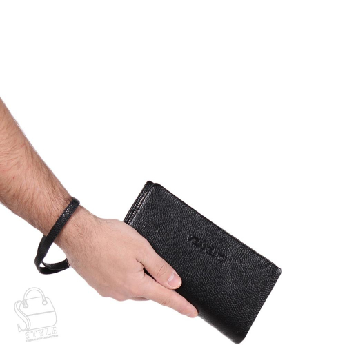Клатч мужской кожаный 66142H black Heanbag