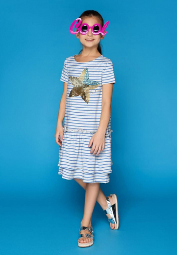 Платье детское для девочек Ida голубой