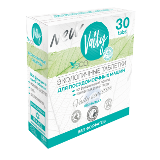 Vaily Таблетки бесфосфатные для посудомоечных машин Vaily 30 шт., 1/10