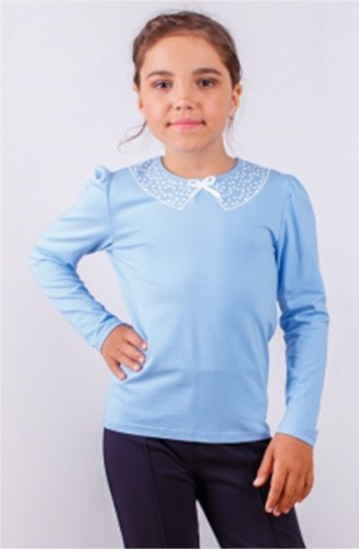 2001/1 Лонгслив-блузка для  девочки Triangoli, голубой