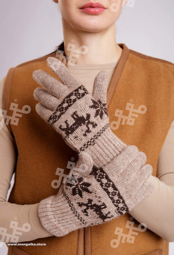 Перчатки взрослые из монгольской шерсти         (арт. 04129), ООО МОНГОЛКА