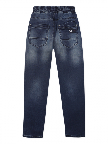 677   1100Брюки текстильные джинсовые для мальчиков