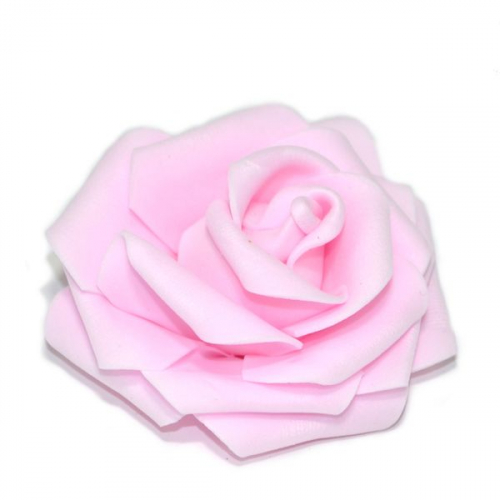 Роза 9см фоамиран светло-розовая(100шт)