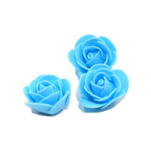 Роза 2.5см фоамиран голубая (500шт)